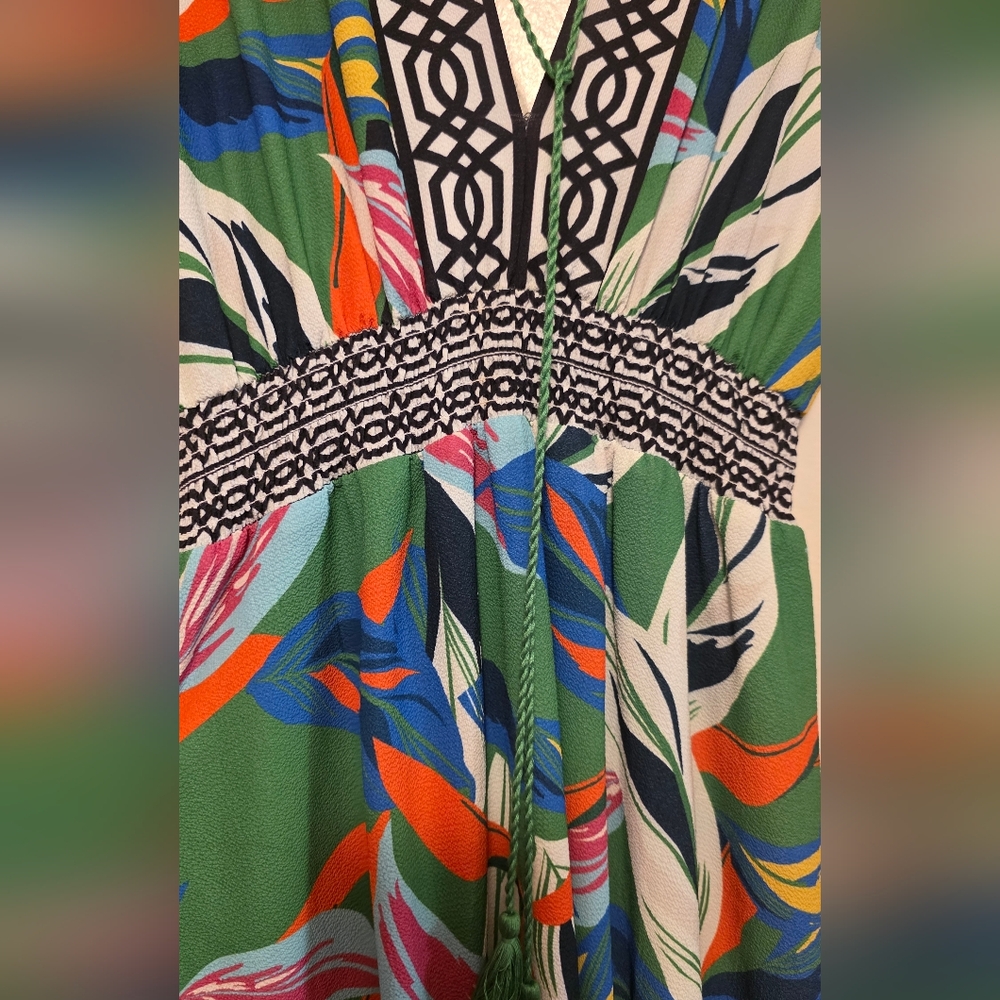 Flying Tomato Boho Chic Floral High-Low Ruffle Maxi Dress Sz Small - Picture 5 of 9